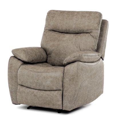 TV a relaxační křeslo manuální potah lanýžová látka v dekoru vintage AKR158L