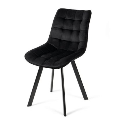Jídelní židle čalouněná černá látka samet AJZ130C-S