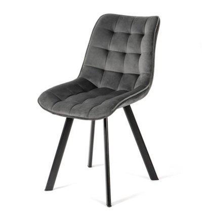 Jídelní židle čalouněná šedá látka samet AJZ130S-S