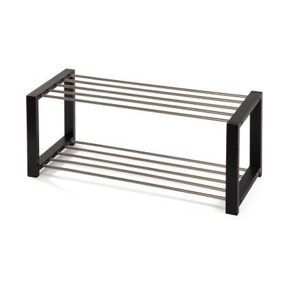 Botník 2-policový 80x32x30 černý HBK104C-2