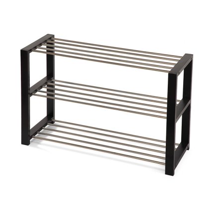 Botník 3-policový 80x50x30 černý HBK104C-3