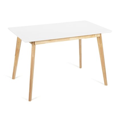 Jídelní stůl 150x80 bílá deska nohy dub 150 HJS104B-150