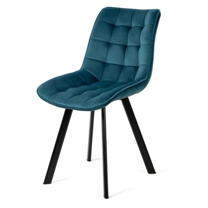 Jídelní židle čalouněná tyrkysová látka samet AJZ130TY-S