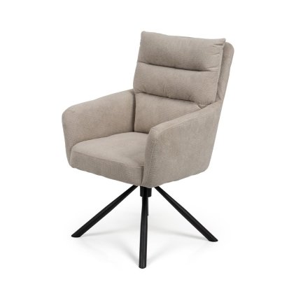 Jídelní židle otočná s područkami béžová HJZ102BE