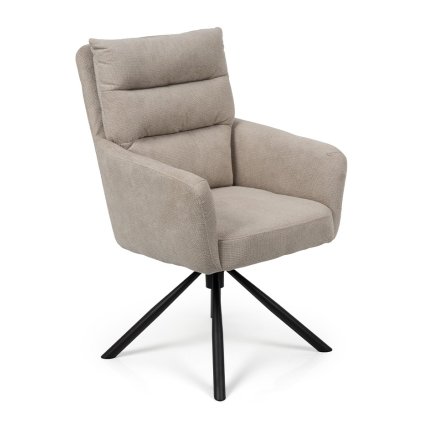 Jídelní židle otočná s područkami béžová HJZ102BE