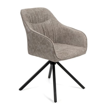 Jídelní židle otočná s područkami šedá HJZ103S