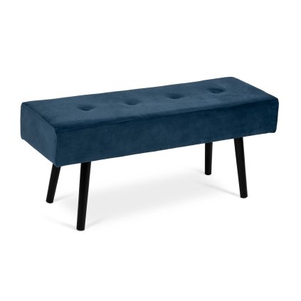 Lavice čalouněná 100x43x34 modrá HBK109M
