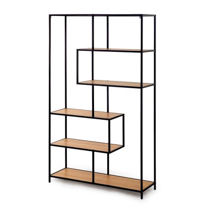 Regál kov 185x114x35 dekor dub HRL110N-D