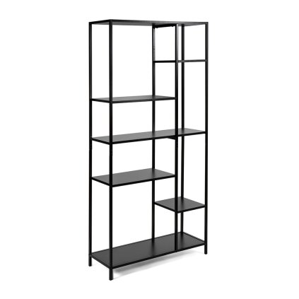 Regál kov 165x80x30 černý HRL110C-B