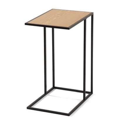 Přístavný stolek kov 30x58x40 dekor dub HKS103N