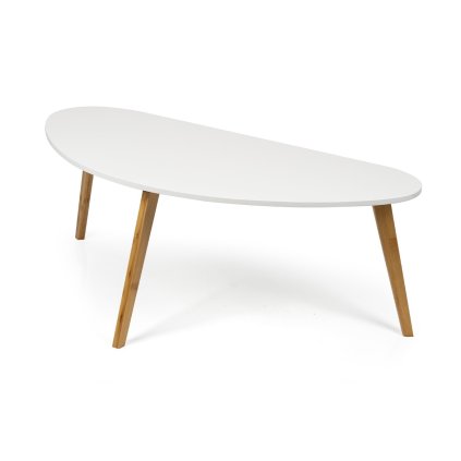 Konferenční stolek bílý 120x45x60 nohy masiv dub HKS104B-120