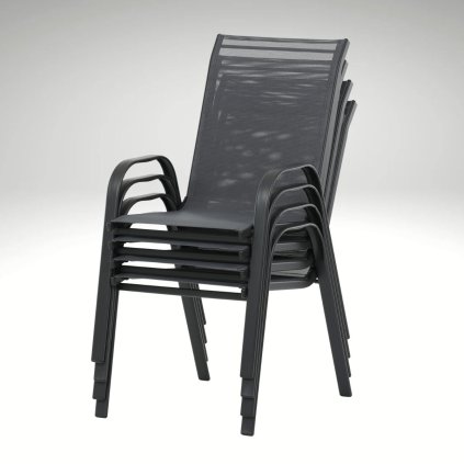 Stohovatelná zahradní židle šedá TK2060