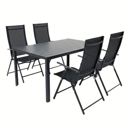 Zahradní set 150x90 pro 4 osoby V134 černá