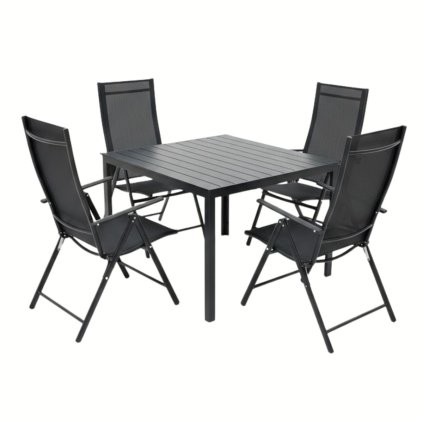 Zahradní set 90x90 pro 4 osoby V133 černá