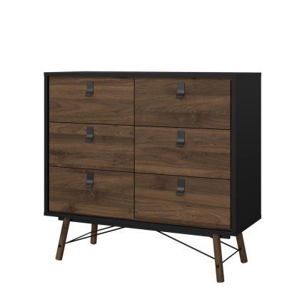 221940 komoda rain 6s mala cerny mat orech