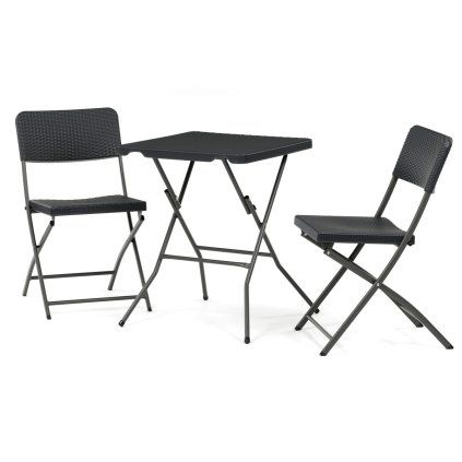 Zahradní balkónový set 1+2 šedá AZS123S