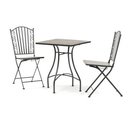 Zahradní set 1+2 kov keramická mozaika AZS130SET