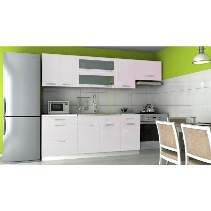 Kuchyňská linka Dakota 240/180 bílý lesk