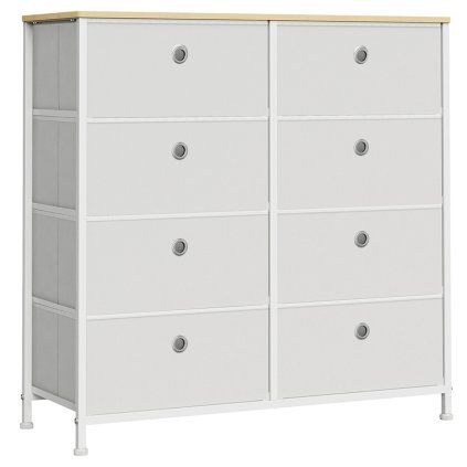 Komoda 80x30x82 cm kov bílá AKM105B