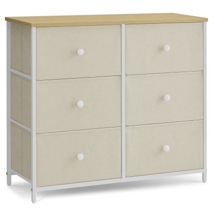 Komoda 80x30x71 cm kov béžová AKM103B