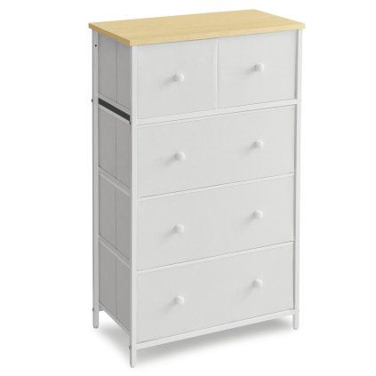 Komoda 56x30x93 cm kov bílá AKM102B