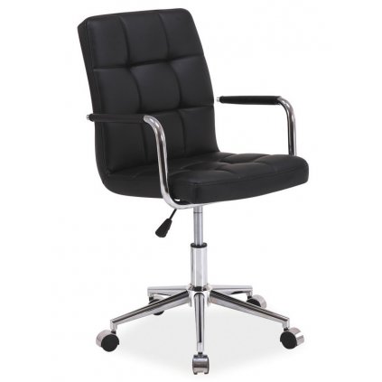 Čalouněná kancelářská židle v černé barvě typ Q022 KN101