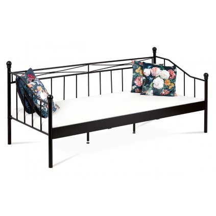 Postel kovová 90x200 cm v černé matné barvě BED-1905 BK-OBR1 new