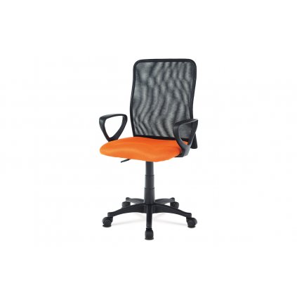 Kancelářská židle oranžová a černá látka MESH KA-B047 ORA-OBR1 new