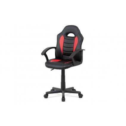 Výškově nastavitelná kancelářská židle z ekokůže v černočervené barvě KA-V107 RED-OBR1
