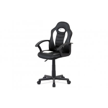 Výškově nastavitelná kancelářská židle z ekokůže v černobílé barvě KA-V107 WT-OBR1 new