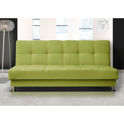 Pohodlná pohovka s úložným prostorem v zelené barvě F1303