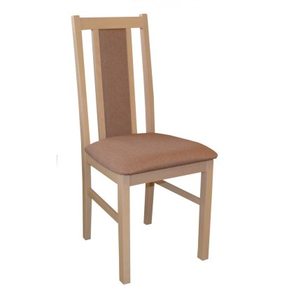 Jídelní židle v dekoru dub sonoma očalouněná látkou v hnědé barvě 94 cm F1326