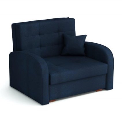 Rozkládací křeslo v modré barvě 102 cm F1428