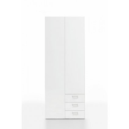 Skříň šatní bílá/bílá 77,6 cm F278