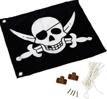 Asko Dětská textilní vlajka motiv Piráti