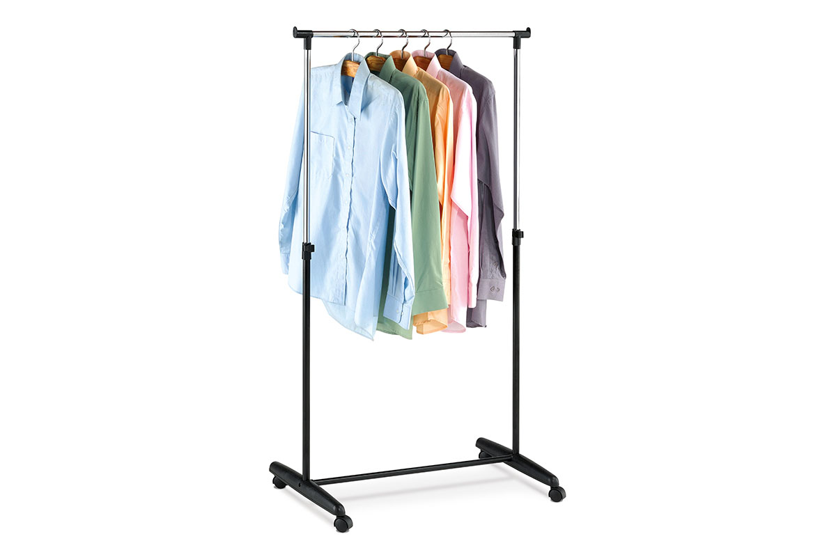 Autronic Stojan na šaty chrom a černá ABD-1201 BK