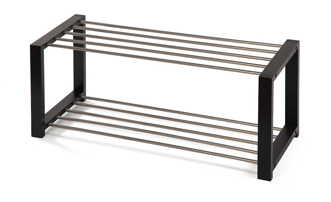 Vikio Botník 2-policový 80x32x30 černý HBK104C-2