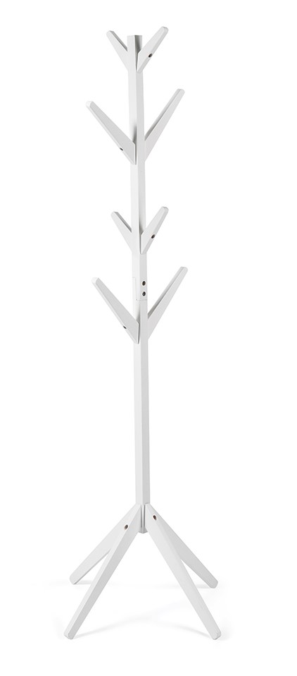 Vikio Věšák stojanový masiv bílý 175 cm HVS101B