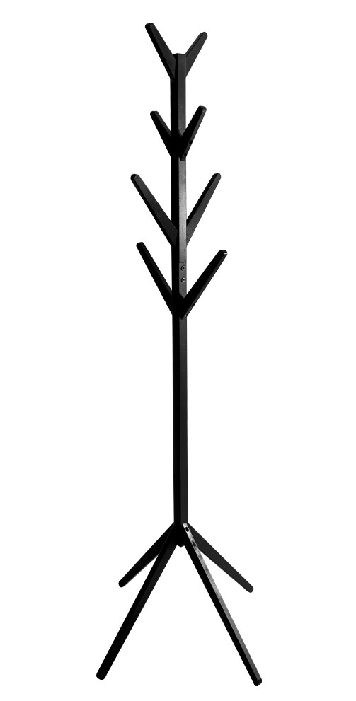 Vikio Věšák stojanový masiv černý 175 cm HVS101C