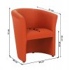 100422 2 kreslo v jednoduchem modernim designu oranzova cuba