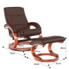 100695 7 relaxacni kreslo v luxusnim provedeni texitilni kuze hneda ryan