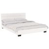 Manželská postel 160x200 cm bílá ekokůže s roštem TK3000