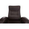 Relaxační křeslo v luxusním provedení textilní kůže hnědá ROMELO C3-2
