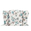 Ušák s taburetem v romantickém bílém provedení se vzorem modrých růží TK131-2