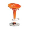 Barová židle v provedení chrom a zářivě oranžový plast TK195