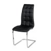 Jídelní židle, ekokůže černá / chrom, DULCIA