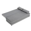 Pohodlná rozkládací pohovka šedé barvy s polštářky TK320-2