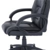 Kancelářské křeslo, černá ekokůže, SIEMO NEW-2