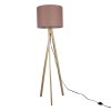Stojací lampa dřevěná Taupe  LILA Typ 8