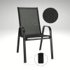 Stohovatelná zahradní židle černá TK2060